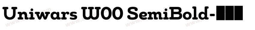 Uniwars W00 SemiBold字体转换